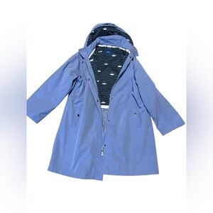 Cotton Traders Stylish Blue Hooded Rain  Jacket Sz 20